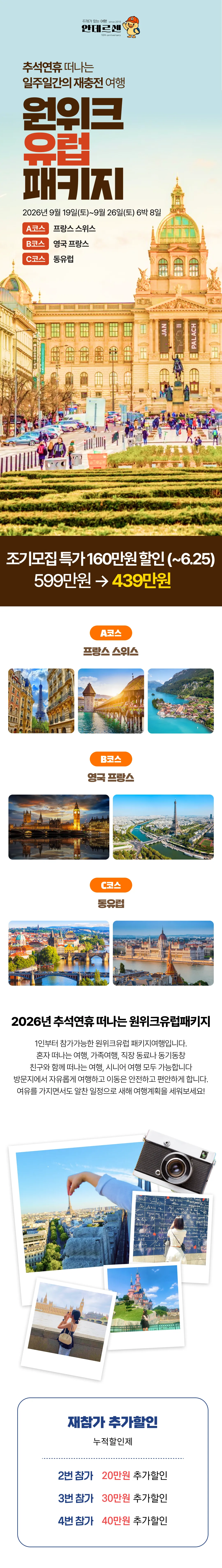 추석 원위크 유럽패키지 1