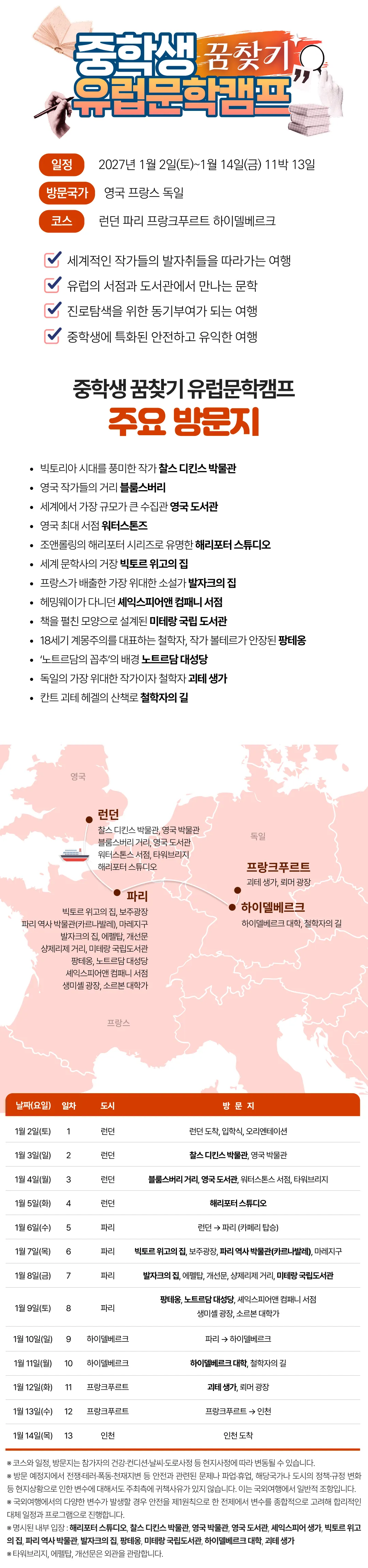 중학생 꿈찾기 유럽문학캠프 3
