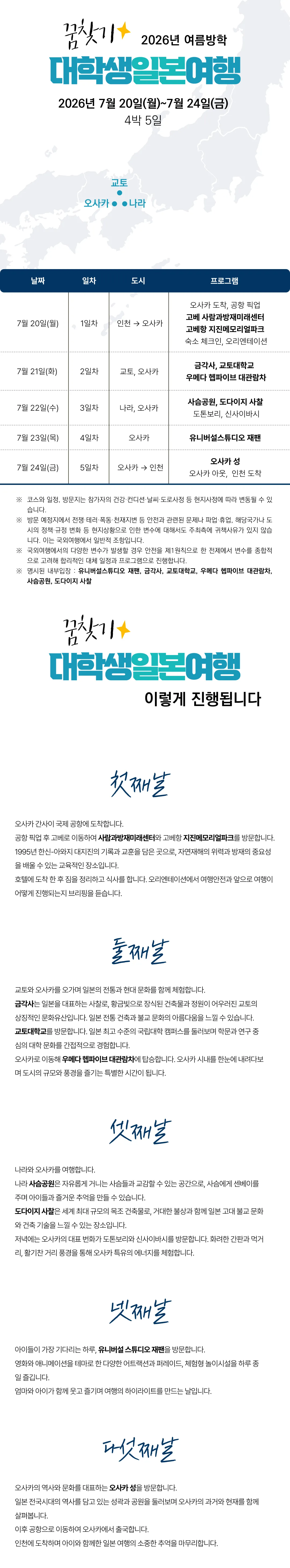 꿈찾기 대학생 일본/중국여행 3
