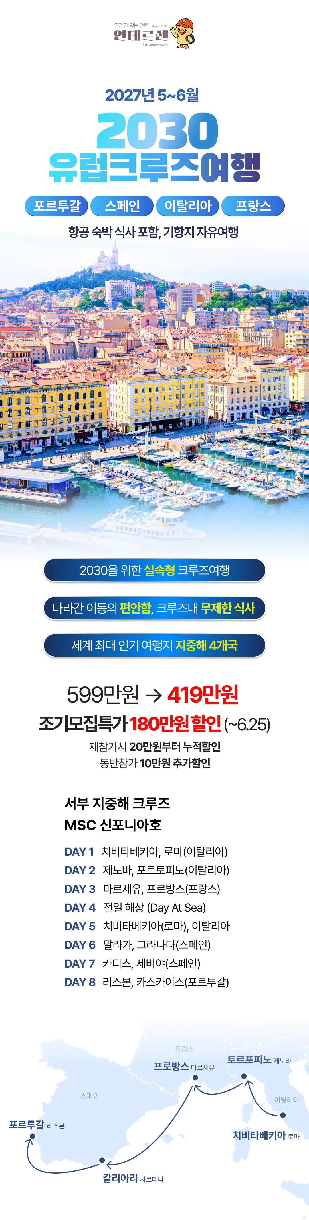 2030 유럽크루즈 지중해 4개국 1
