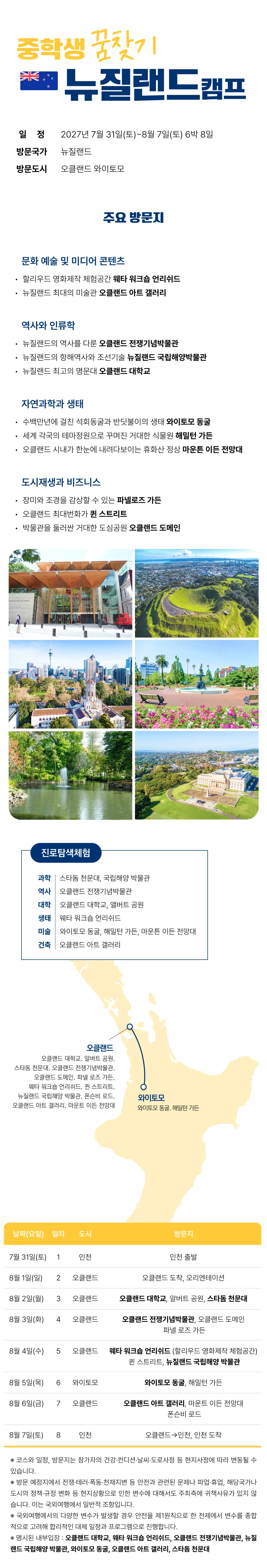 중학생 꿈찾기 호주/뉴질랜드캠프 4